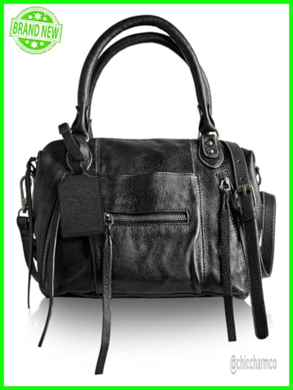 Vegan Leather Mini Tote Bag Hobo Handbag Adjustable Dual Straps